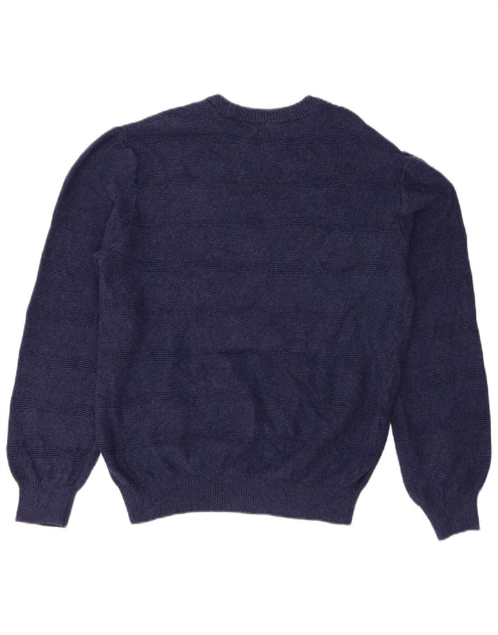 Chaps Herren-Pullover mit U-Boot-Ausschnitt, mittelgroß, marineblau gestreift