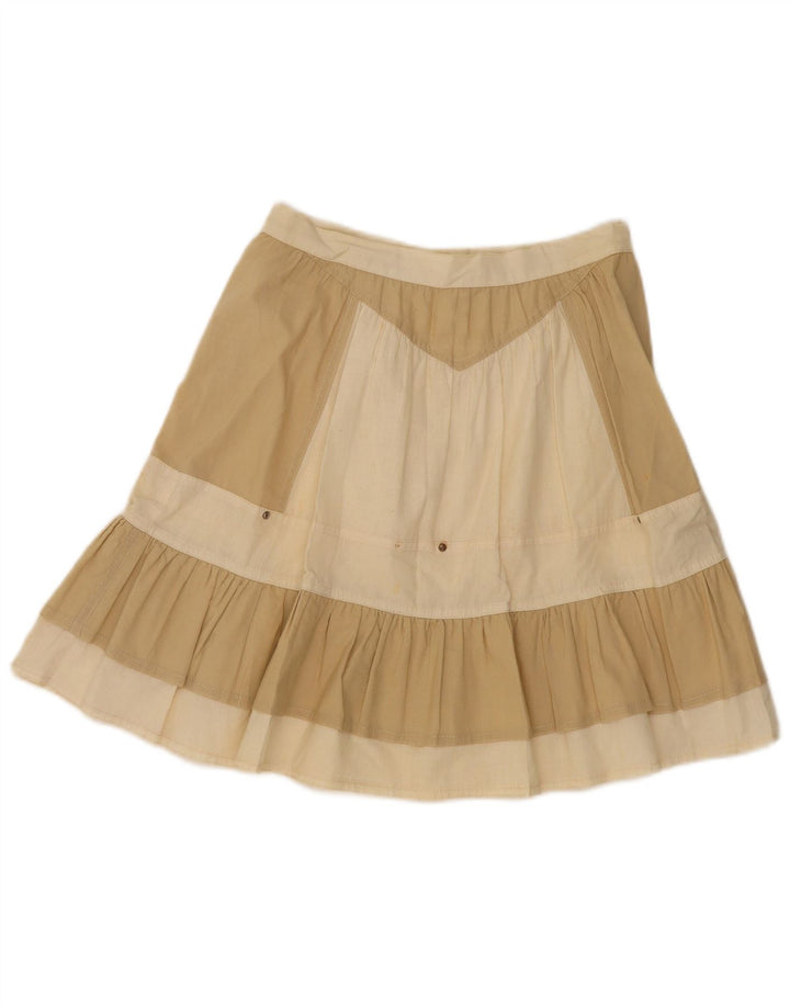 Vintage Damen A-Linienrock W25 Small Beige Colourblock