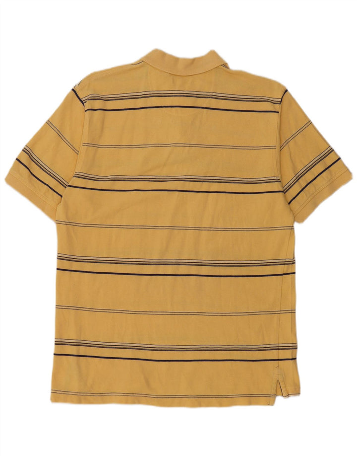 IZOD Herren-Poloshirt aus mittelgelber, gestreifter Baumwolle