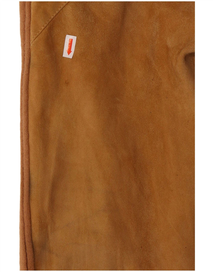 Vintage Herren Wildleder Bomberjacke UK 42 XL Braunes Leder