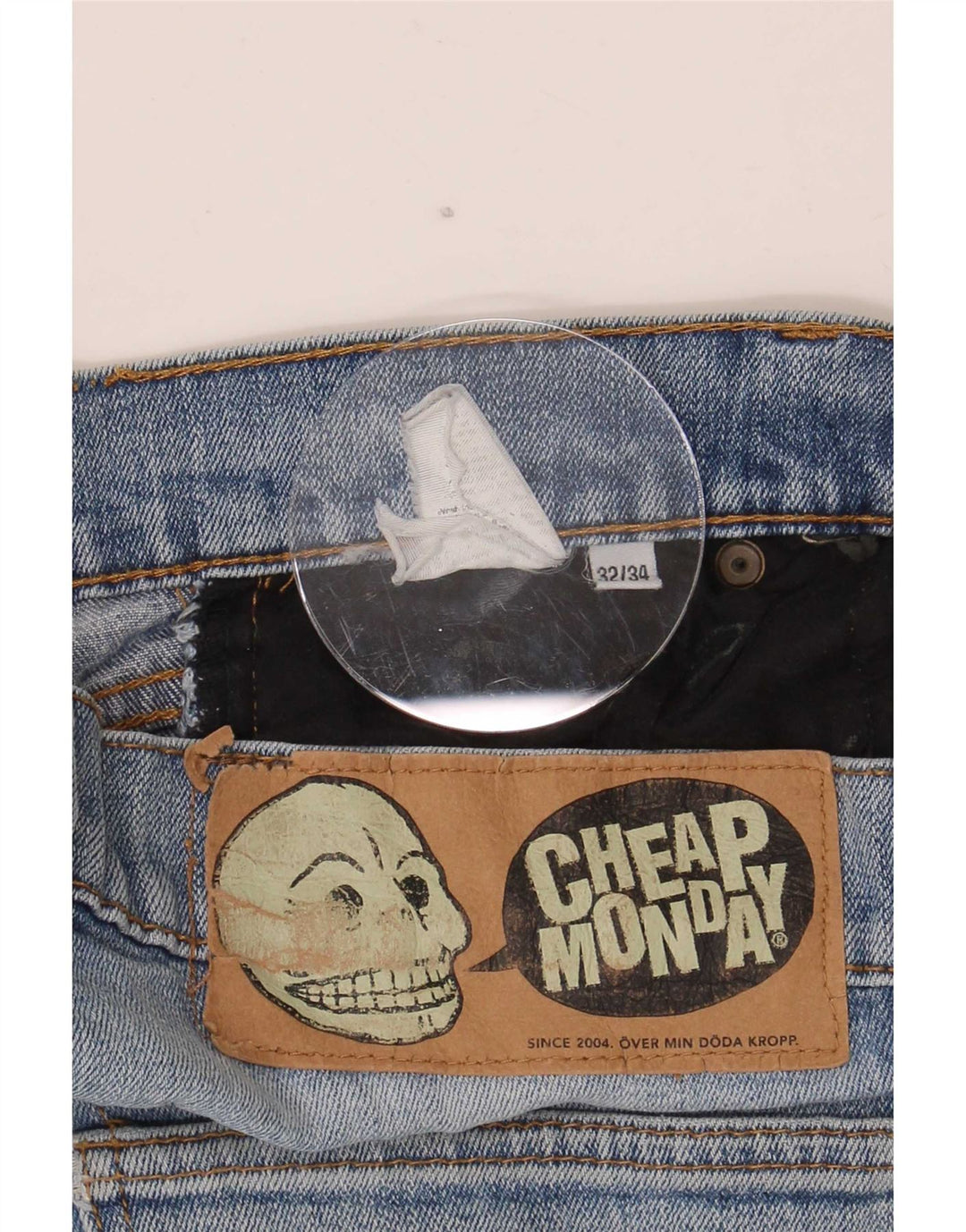 Cheap Monday Herren Straight Jeans W32 L27 Blau