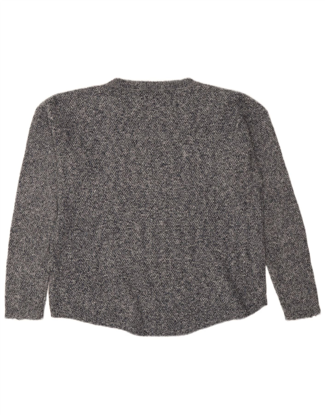 Fat Face Damen-Pullover mit Rundhalsausschnitt, UK 12, mittelgraue Baumwolle