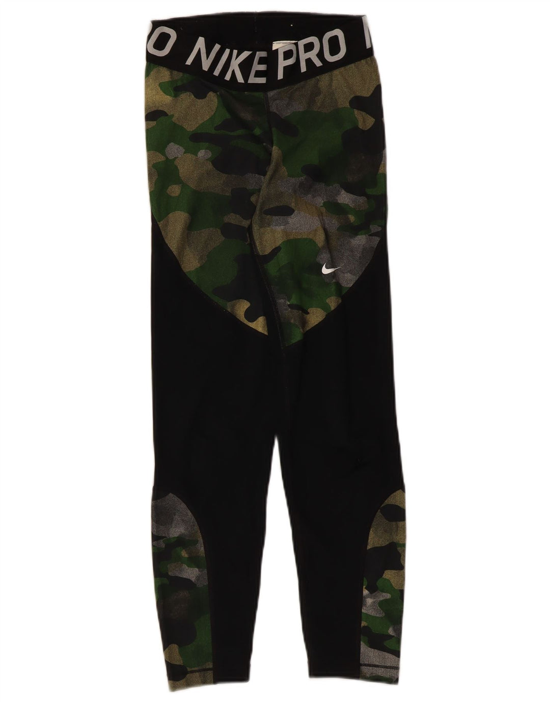 Nike Womens Graphic Leggings UK 4 XS Schwarz Camouflage Polyester