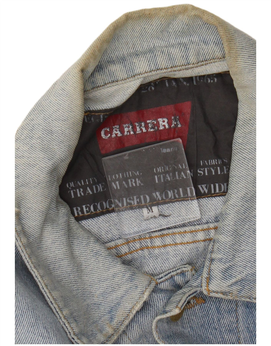 Carrera Herren Jeansweste UK 14 mittelblaue Baumwolle