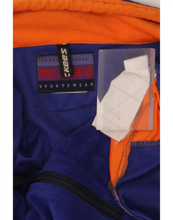MC Kee's Herren-Fleecejacke UK 42 XL Marineblaues Colourblock-Polyester