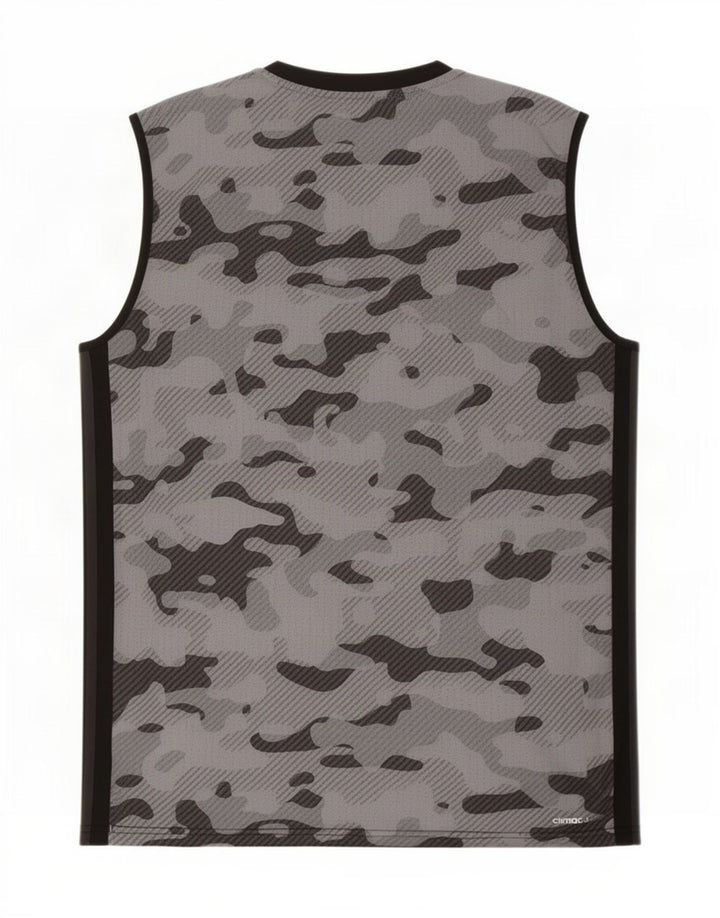 Adidas Herren Climacool Weste Top Large Schwarz Camouflage Polyester