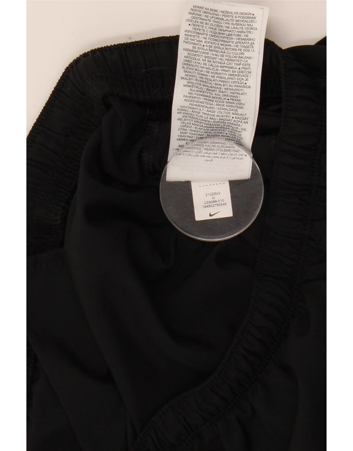 NIKE Damen-Sportshorts UK 12 Mittelschwarzes Polyester