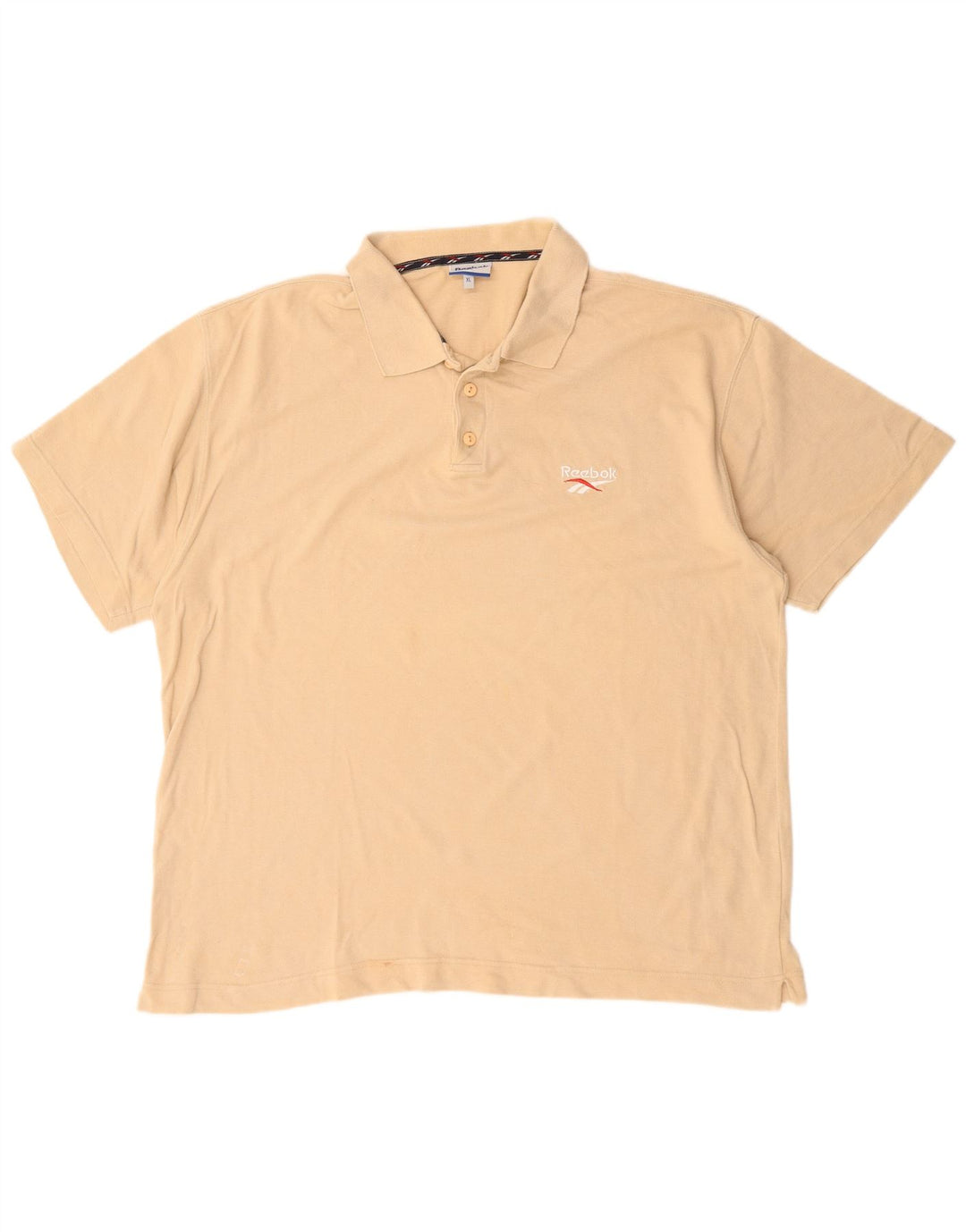 Reebok Herren Poloshirt XL Beige Baumwolle