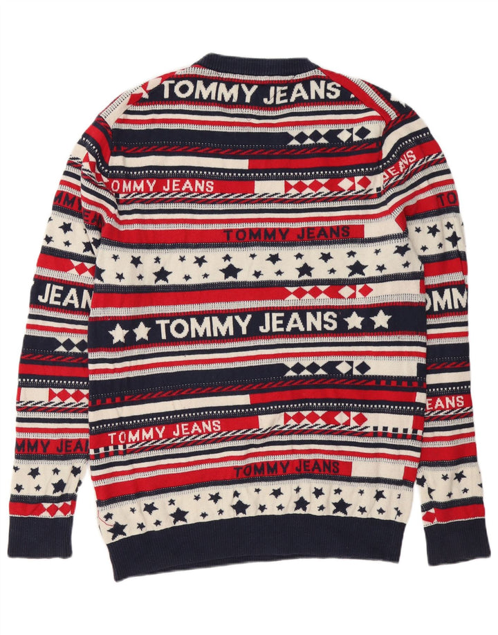 Tommy Hilfiger Herren-Pullover mit Rundhalsausschnitt, groß, mehrfarbig gestreift