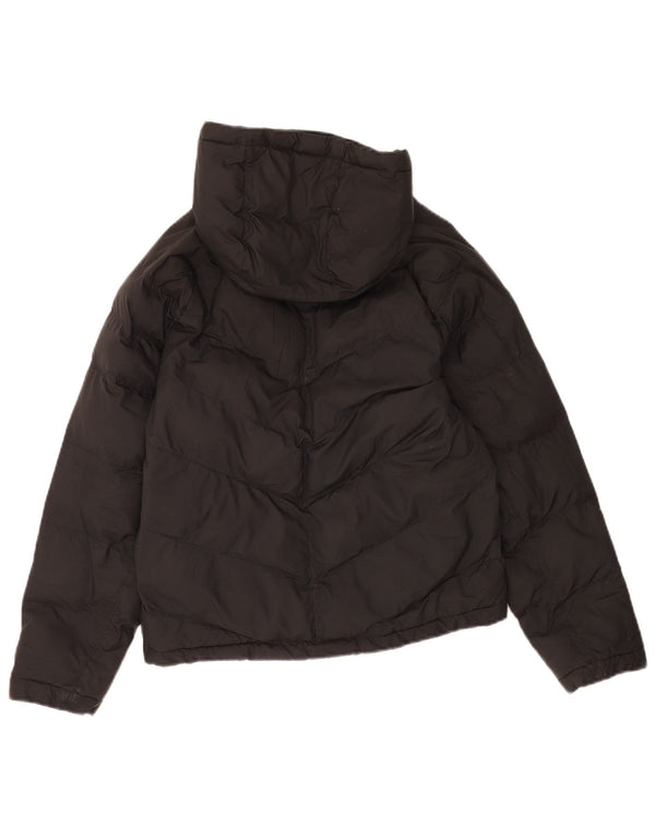 Nike Mädchen-Kapuzenjacke, gepolstert, 12–13 Jahre, Größe L, aus schwarzem Polyester
