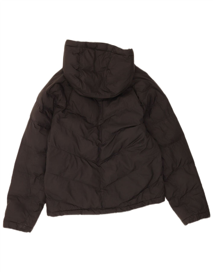 Nike Mädchen-Kapuzenjacke, gepolstert, 12–13 Jahre, Größe L, aus schwarzem Polyester