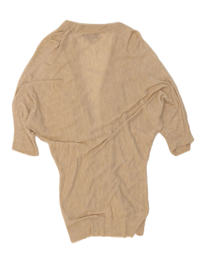 MOSSIMO Womens Oversized 3/4 Sleeve Cardigan Sweater UK 16 Large Beige Vintage Mossimo and Second-Hand Mossimo from Messina Hembry 