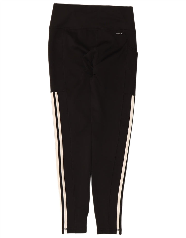 Adidas Damen Climalite Leggings UK 12/14 Medium Schwarz Polyester