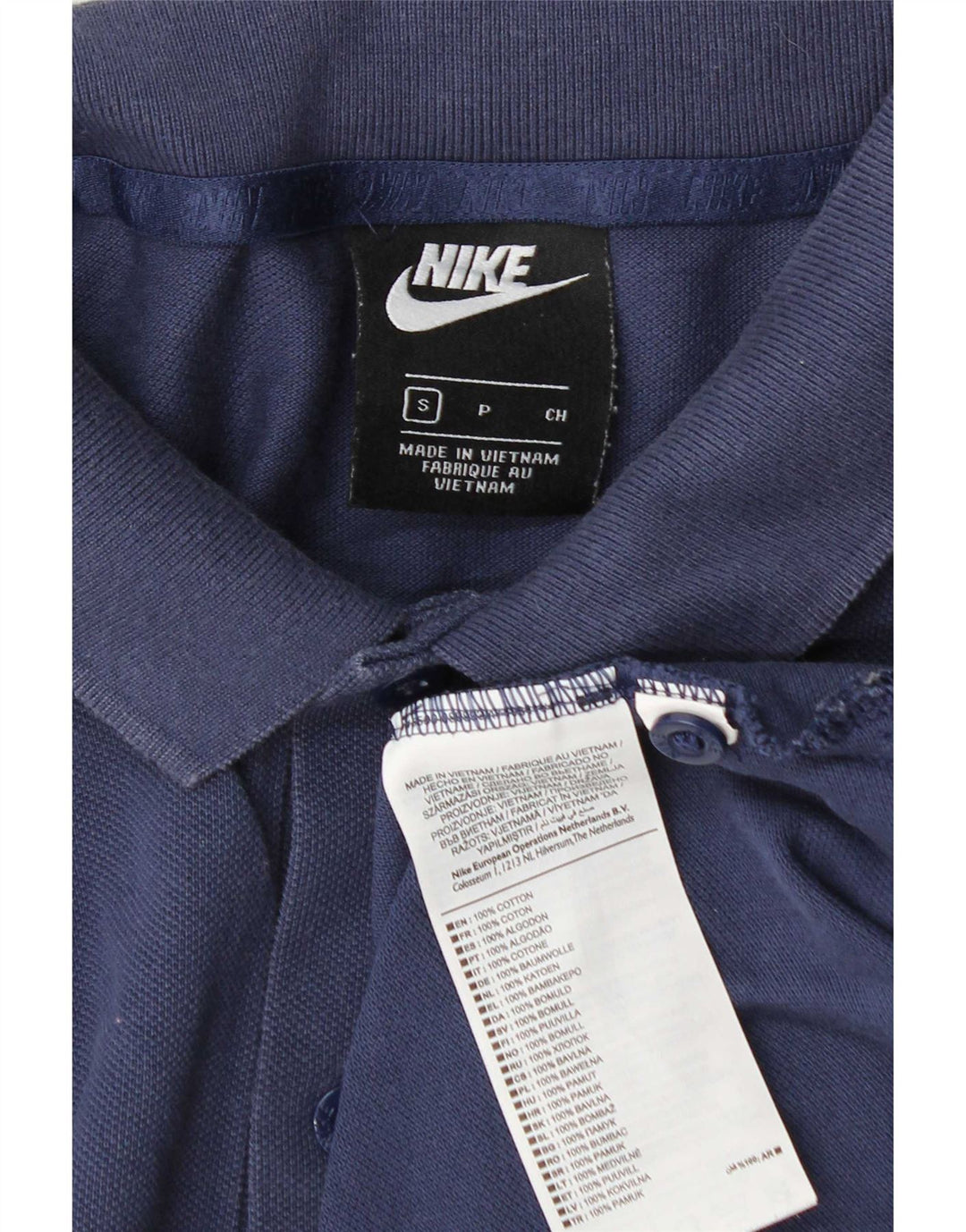 Nike Herren-Poloshirt, Größe S, Marineblau, Baumwolle