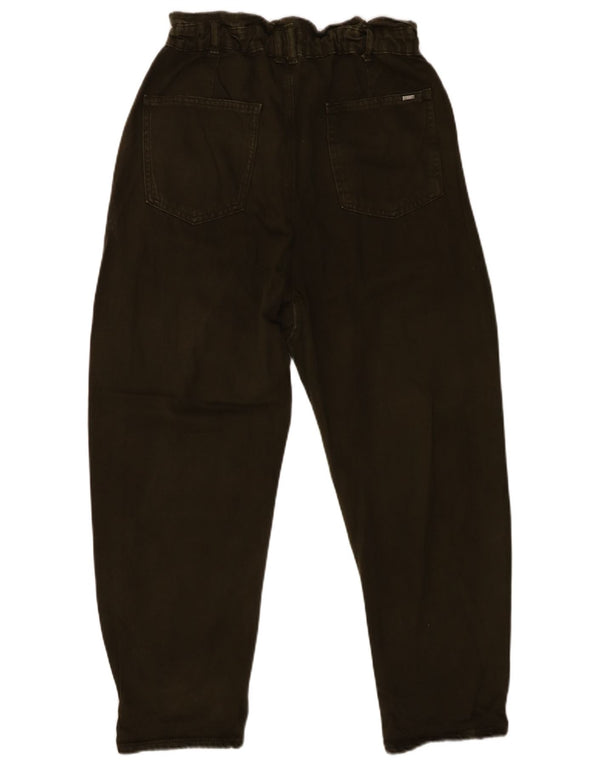 Zara Damen-Jeans, lockere Passform, hohe Taille, verkürzte Jeans, EU 40, Mittel, W30, L25, Khaki