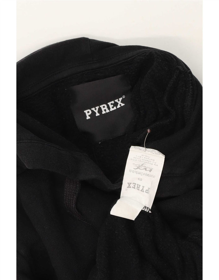 Pyrex Herren-Kapuzenpullover mit Grafik, Größe S, Schwarz, Colourblock-Baumwolle