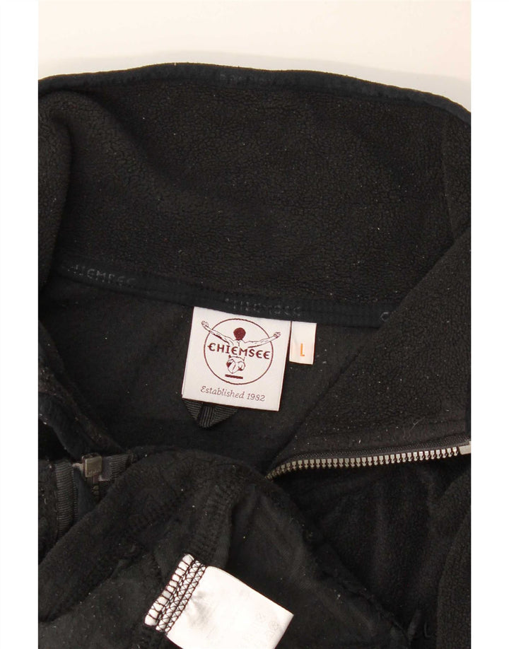 Chiemsee Damen Fleecejacke UK 16 Large Schwarz Geometrisch Polyester