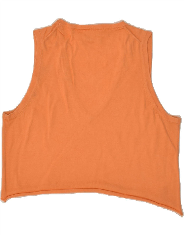 LACOSTE Womens Crop Vest Tank Top Size 40 Medium Orange | Vintage Lacoste | Thrift | Second-Hand Lacoste | Used Clothing | Messina Hembry 