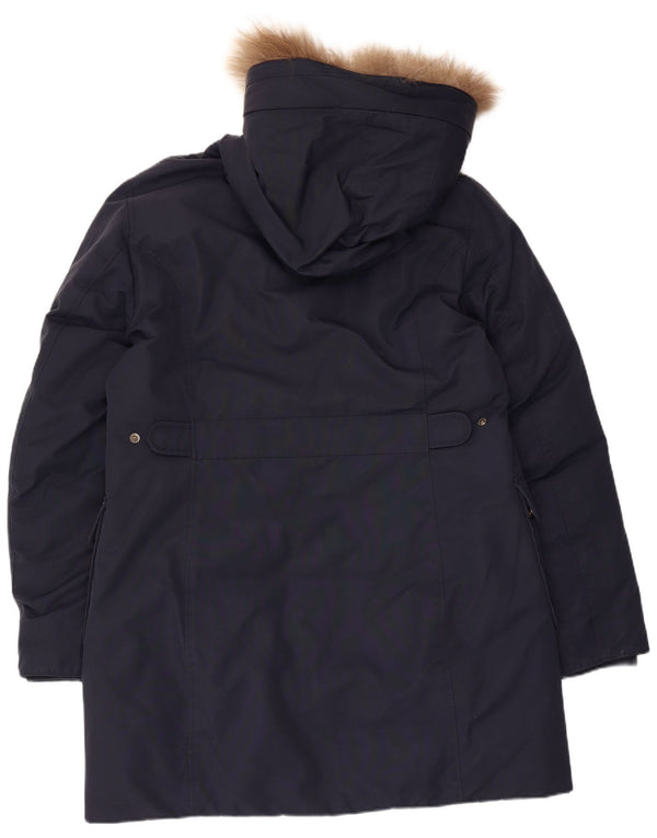 Museum Damen-Parka mit Kapuze, UK 18, XL, Marineblau, Baumwolle