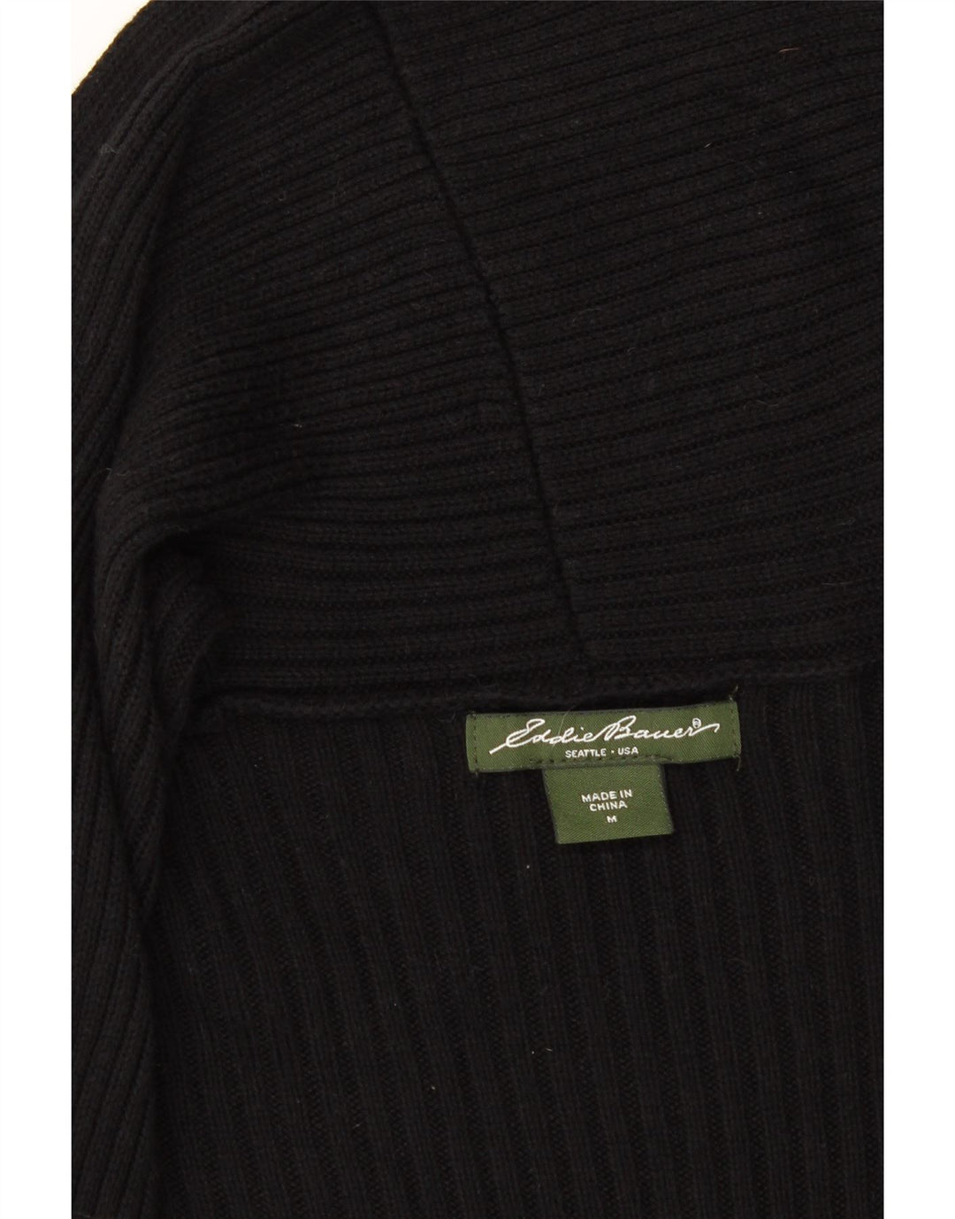 EDDIE BAUER Womens Oversized Open Cardigan Sweater UK 14 Medium Black Vintage Eddie Bauer and Second-Hand Eddie Bauer from Messina Hembry 