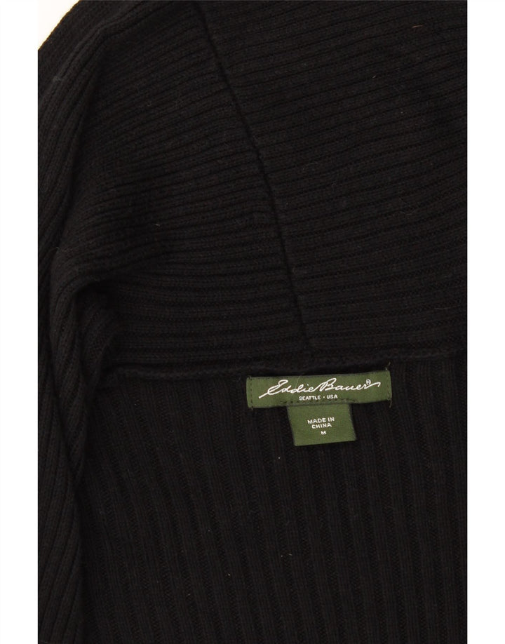 EDDIE BAUER Womens Oversized Open Cardigan Sweater UK 14 Medium Black Vintage Eddie Bauer and Second-Hand Eddie Bauer from Messina Hembry 