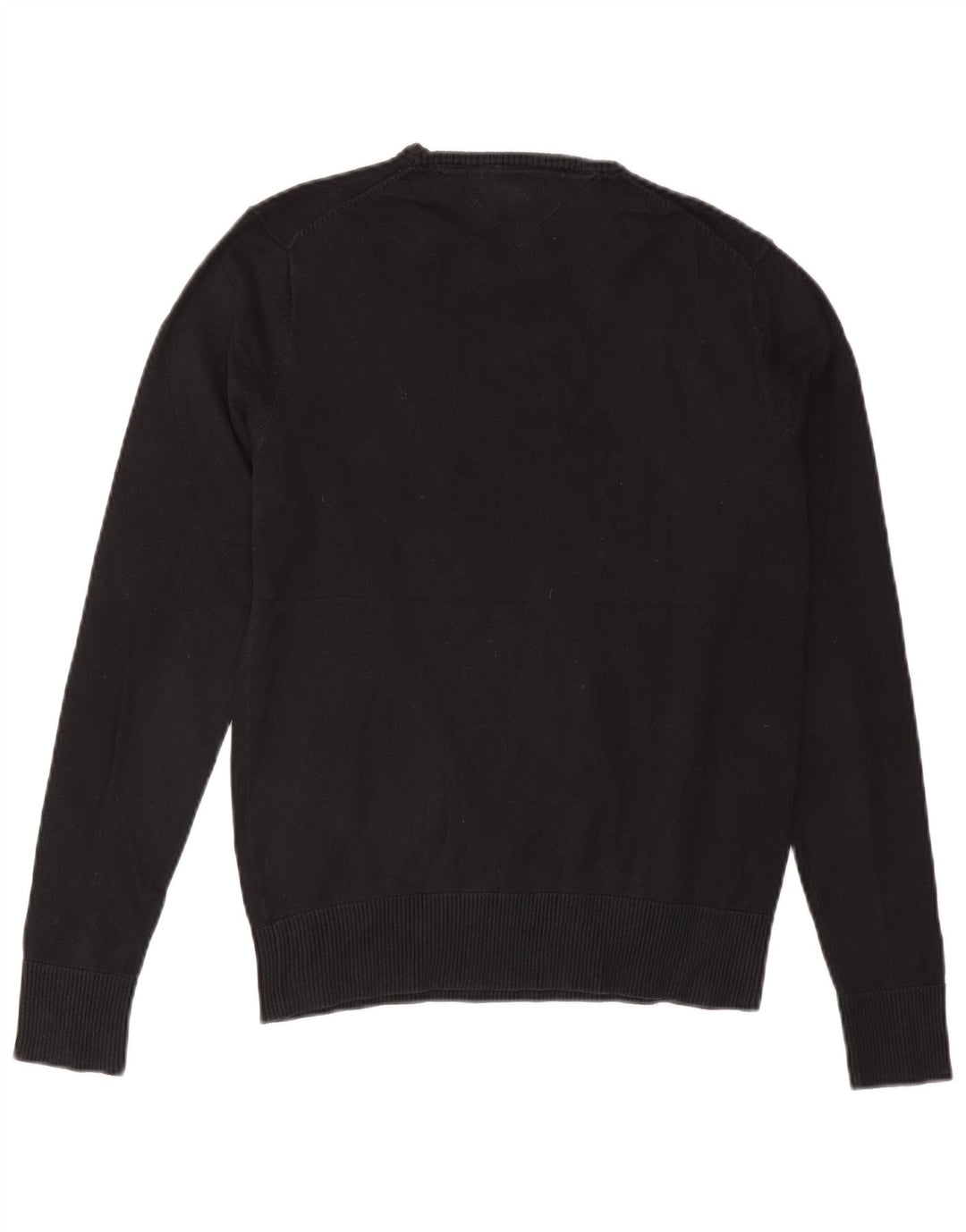 Tommy Hilfiger Herren-Pullover mit Rundhalsausschnitt, mittlere schwarze Baumwolle