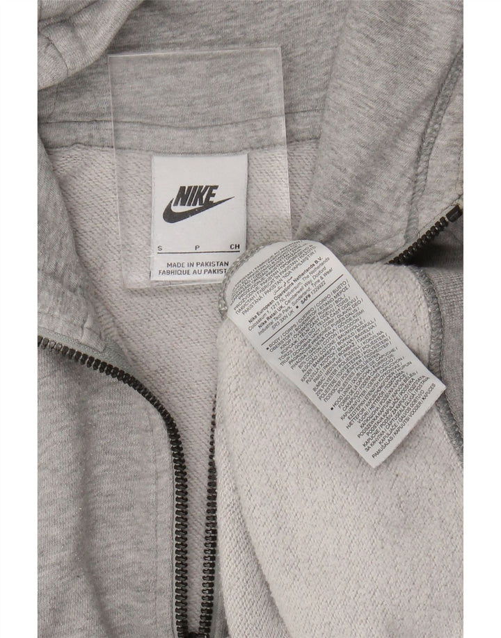 NIKE Herren-Kapuzenpullover mit Reißverschluss, klein, grau gefleckte Baumwolle