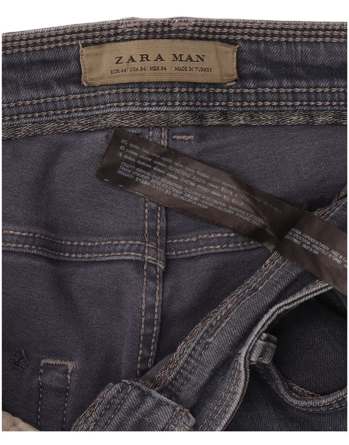 ZARA Herren Slim Jeans EU 44 Large W34 L30 Blaue Baumwolle