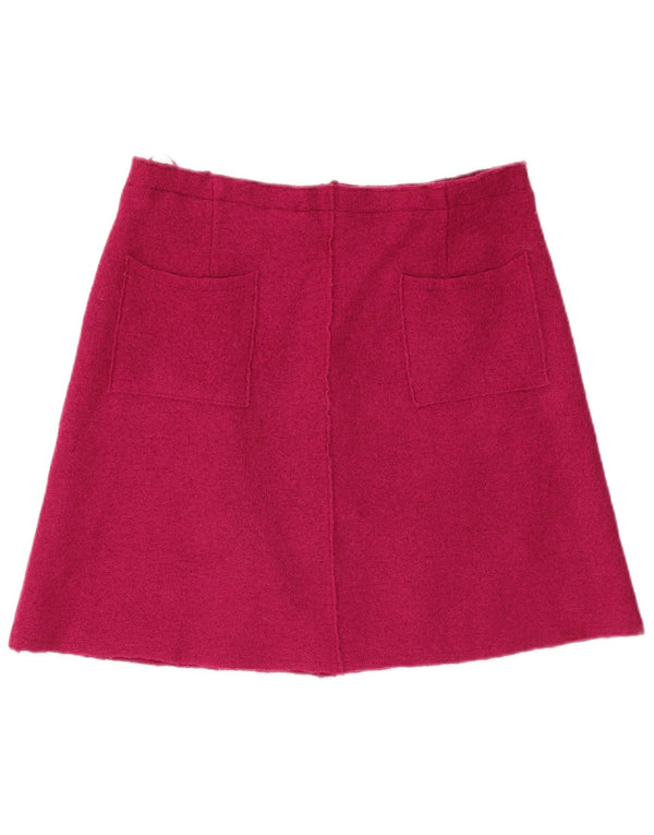 Laura Ashley Damen A-Linien-Rock UK 16 Large W34 Rosa Viskose