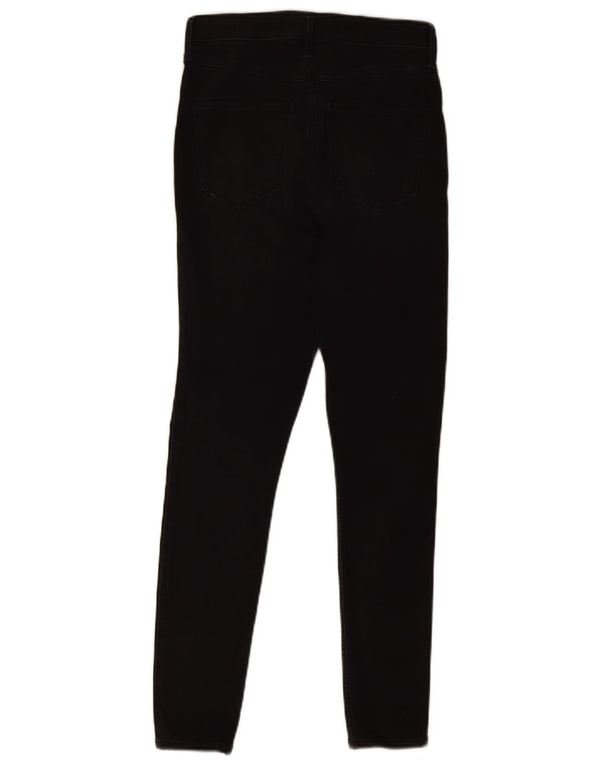 Hollister Damen-Jeans mit hoher Taille, Röhrenjeans, US 5, Größe S, W27, L28, schwarze Baumwolle