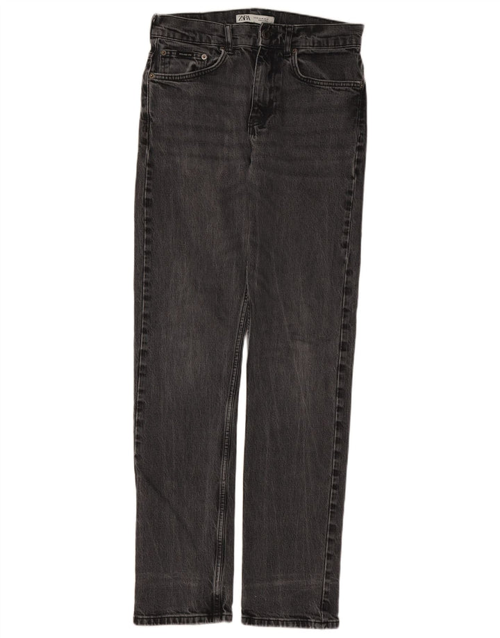 Zara Herren Straight Jeans EU 38 Small W30 L32 Grau