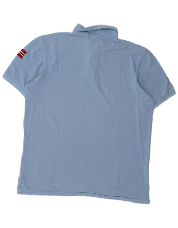 Napapijri Herren-Poloshirt mit Grafik, XL, Blau, Baumwolle