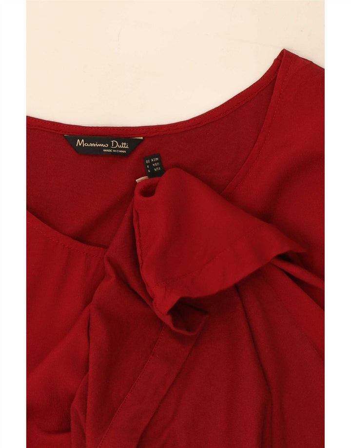 Massimo Dutti Damen ärmelloses Blusenoberteil UK 10 Small Rot