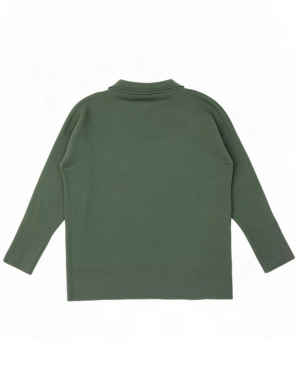 Benetton Rollkragenpullover für Damen, UK 14, mittelgrüne Wolle
