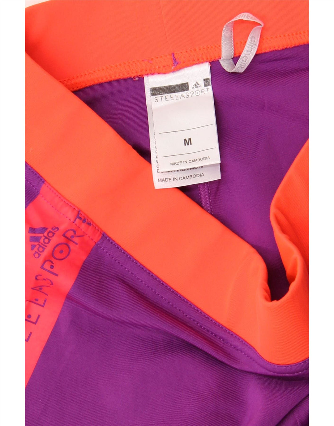 ADIDAS Damen Climalite Graphic Leggings UK 12 Mittellila Farbblock