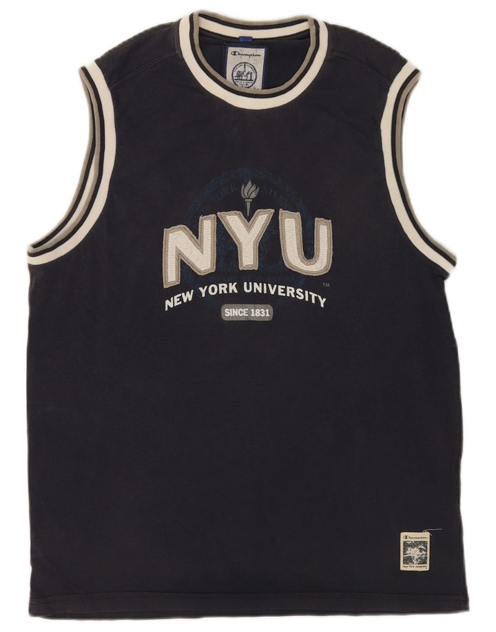 Champion Herren New York University Grafik-Trägershirt, mittelgroß, Marineblau