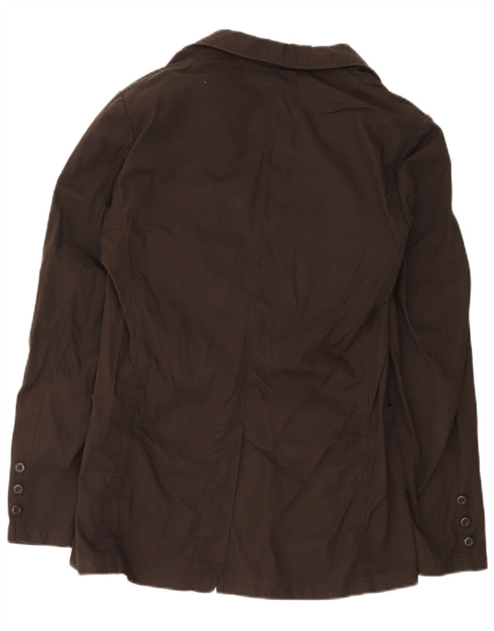 Sisley Herren-Blazer mit 2 Knöpfen, IT 48, mittelbraune Baumwolle