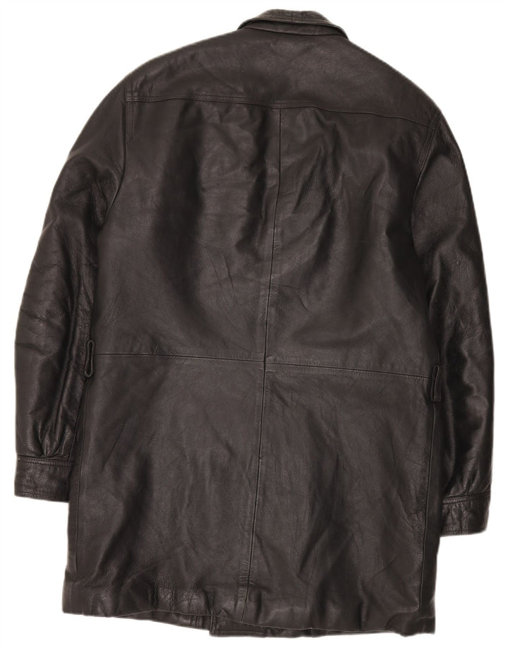 Vintage Herren Lederjacke IT 48 Medium Schwarz