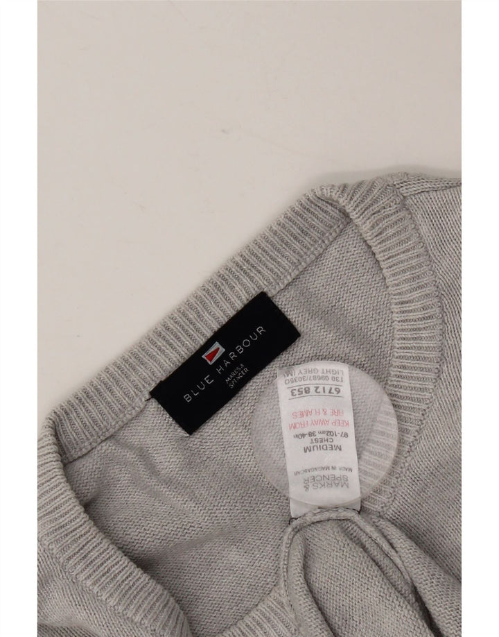 Marks & Spencer Herren-Pullover mit Rundhalsausschnitt, UK 38/40, Mittelgrau
