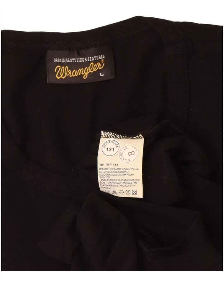 Wrangler Herren-T-Shirt mit Grafik, groß, aus schwarzer Baumwolle