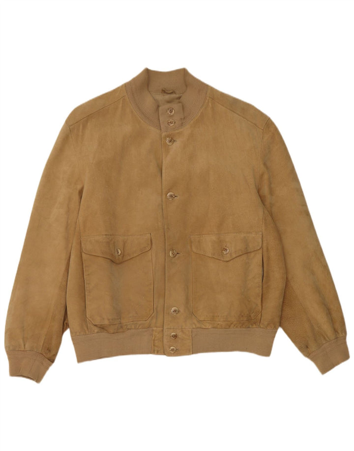 Conbipel Herren Wildleder Bomberjacke IT 56 2XL Beige Leder
