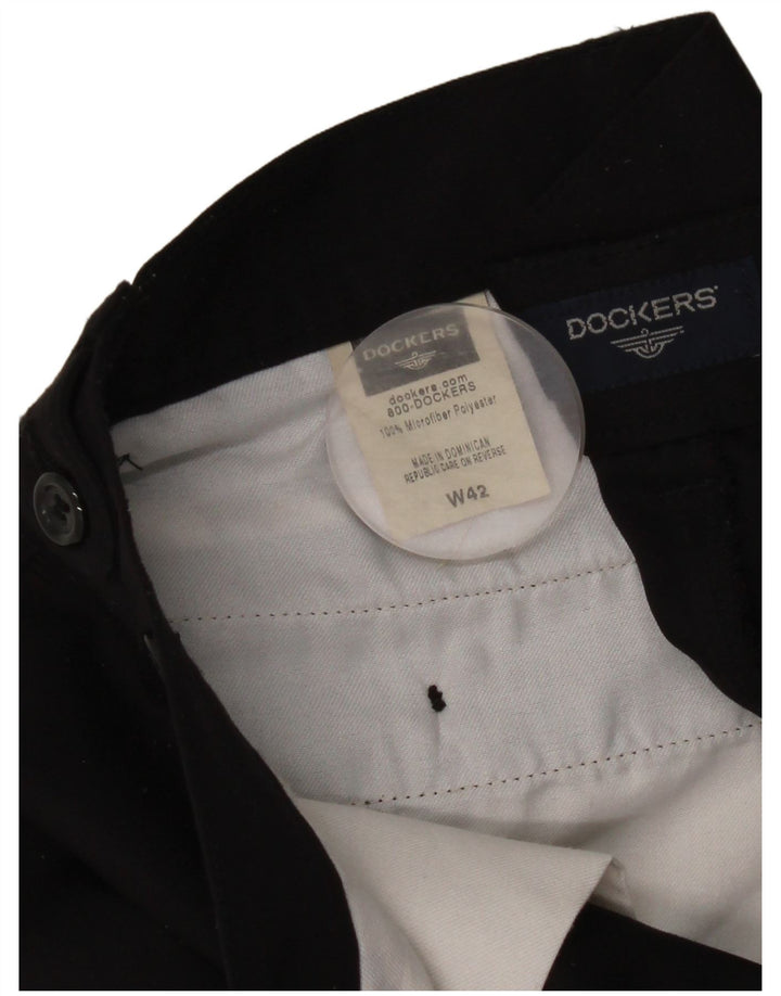 Dockers Herren Pegged Chino Shorts W42 2XL Schwarz Polyester