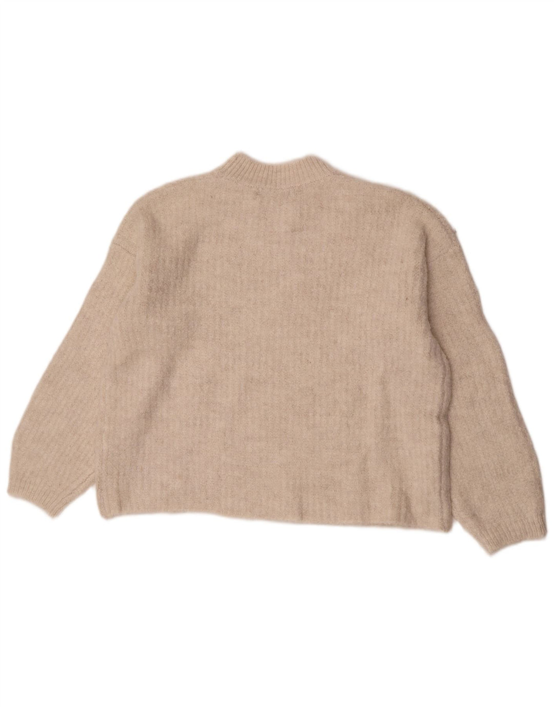 Marks & Spencer Damen-Pullover mit Rundhalsausschnitt, UK 14, Mittelbeige, Acryl