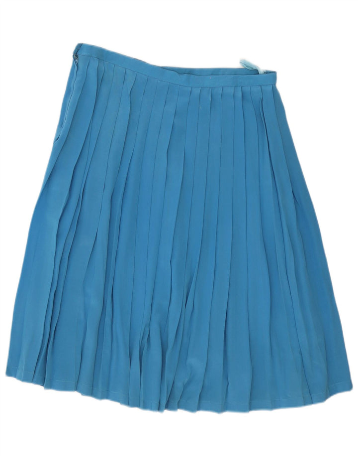 Vintage Damen Messer Faltenrock W32 Groß Blau