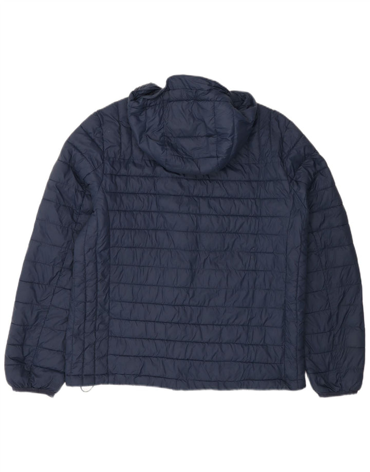 J. CREW Herren-Jacke mit Kapuze, gepolstert, Größe 40, Marineblau, Nylon