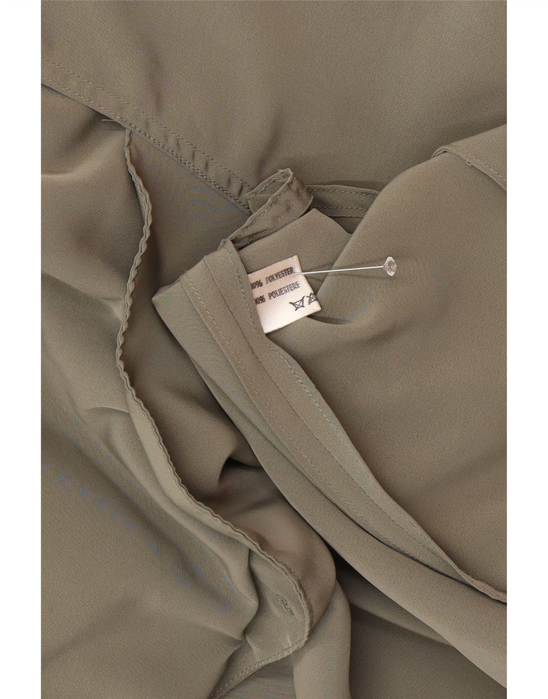 Vintage Damen Loose Fit Overcoat UK 20 2XL Grün Polyester