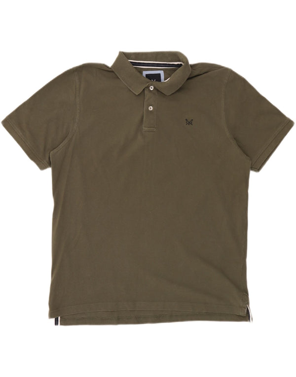 Crew Clothing Herren Poloshirt XL Khaki Baumwolle
