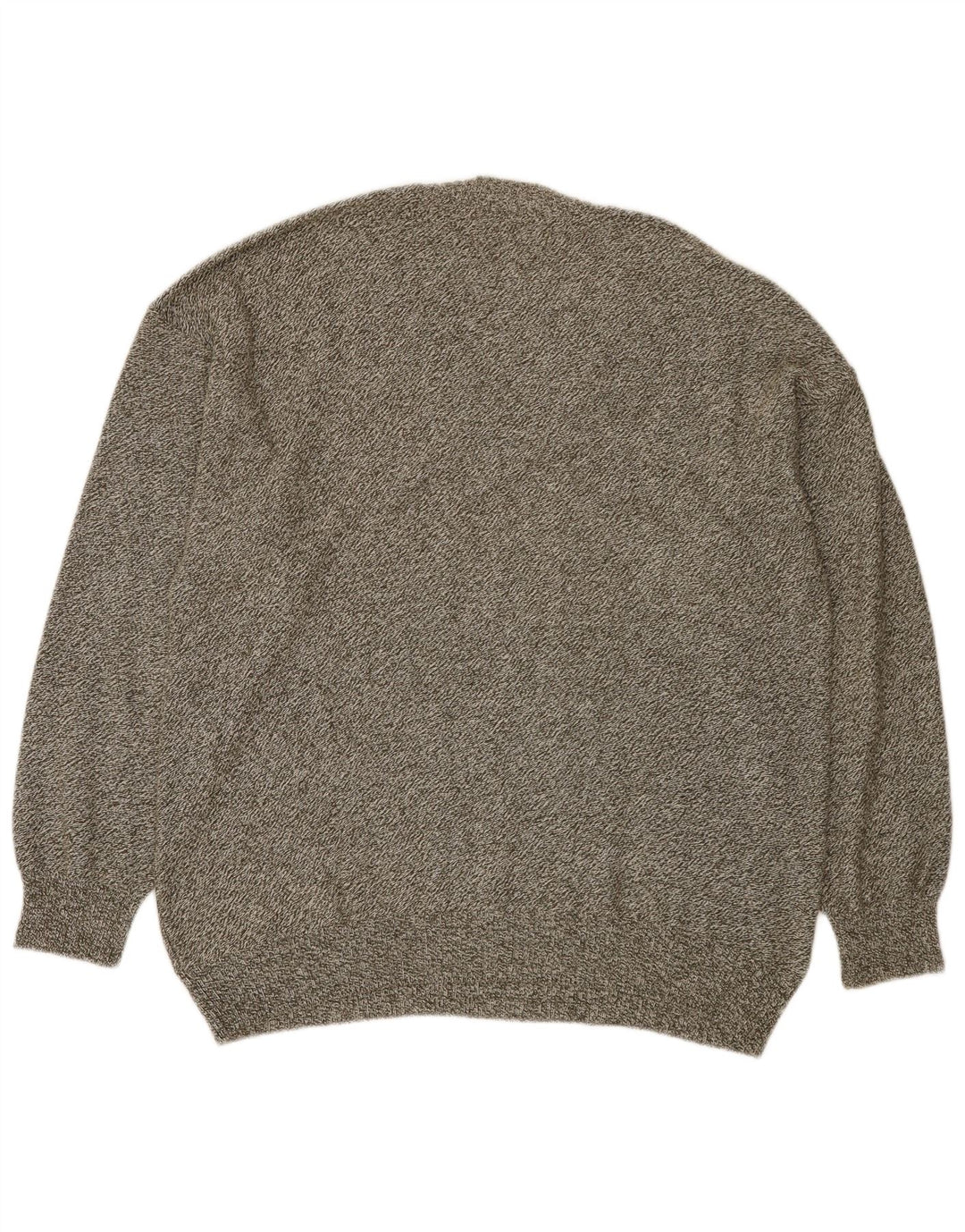 Engbers Herren-Pullover mit V-Ausschnitt IT 50 Mittelgrau gestreifte Baumwolle