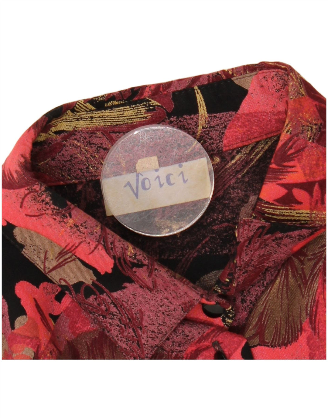 Vintage Damen 2-teiliges Rockset UK 12 Medium W27 Burgund Floral Retro