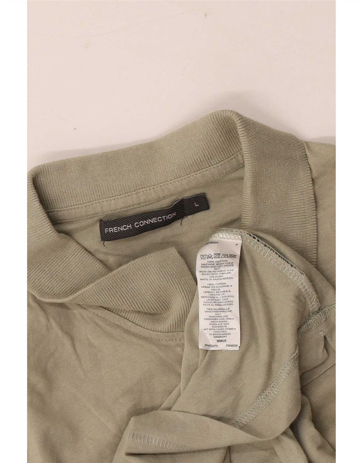French Connection Herren-Poloshirt, groß, Khaki, Baumwolle